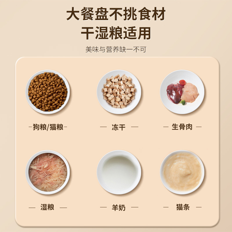 宠物碗智能定时猫咪喂食器 定量干湿粮双餐分隔家居狗狗自动喂养|undefined
