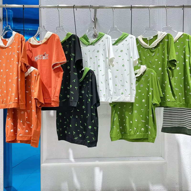 依姿娇 26 夏重工T 恤批发品牌撤柜女装刺绣烫钻实体直播一手货源