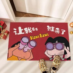 New Crayon Shin-chan Silk Circle Floor Mat Home Cartoon Entry Door Mat Scratching Mud and Soil Cuttable Foot Mat Shoe Cabinet Mat