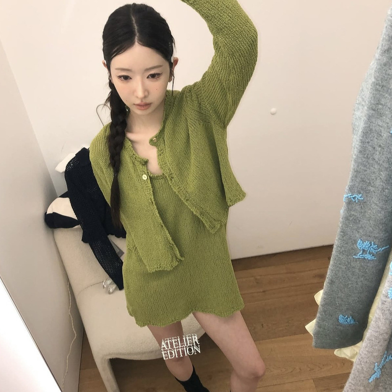 Now/ Atelier Ed*Tion Knitted Dress and Cardigan Jacket