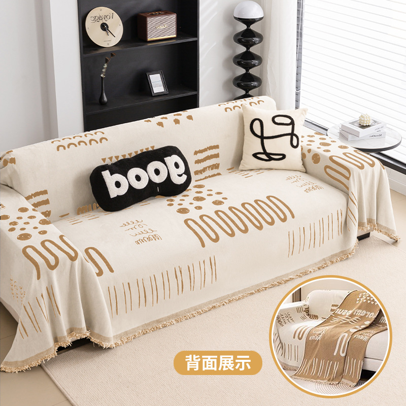 Toalla de sofá gruesa con cubierta completa, toalla de sofá simple con cubierta de sofá Schneider, toalla de respaldo antideslizante de cuatro estaciones