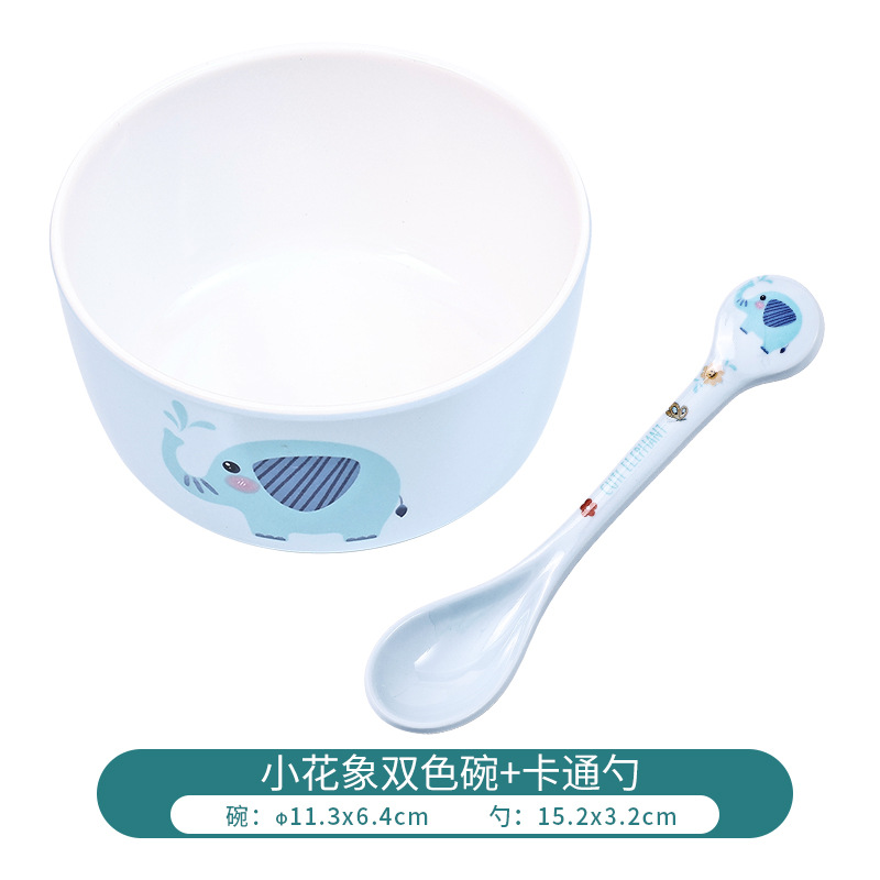 더블 컬러 그릇 + 스푼