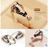 Fashionable wedding ring, Korean style, on index finger