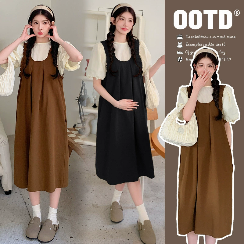 Реальный спот 2024 летний свободный набор платьев большого размера