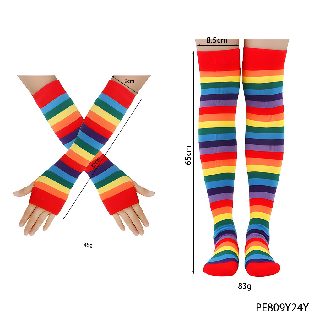 Festival del arco iris pelucas coloridas arco iris bandas de cabello tocado de fiesta disfraz de espectáculo de vestuario accesorios