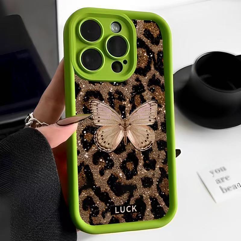 La nueva escalera Sky Eye se aplica a la carcasa del teléfono iphone16pro Apple 15 mariposa 14 estampado de leopardo 13promax/12
