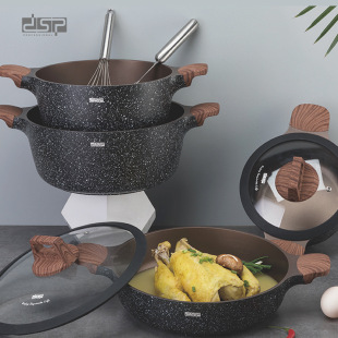 Dsp Dansong Maifan Stone Non-Stick Pan Full Set of Household Frying Pan Soup Pot Four-Piece Combination Pot Set
