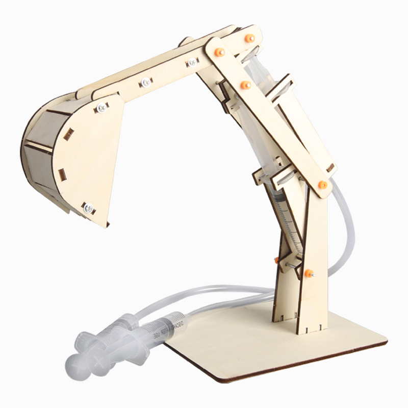 Tallo equipo de experimento científico para niños estudiante tecnología invención juguetes físicos DIY Excavadora hidráulica Juguetes