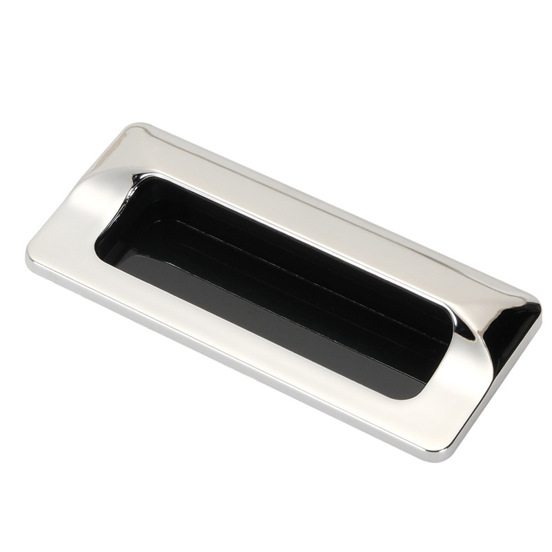 LS122 zinc alloy bright chrome embedded concealed distribution cabinet handle drawer cabinet door A- 183-2 concealed handle