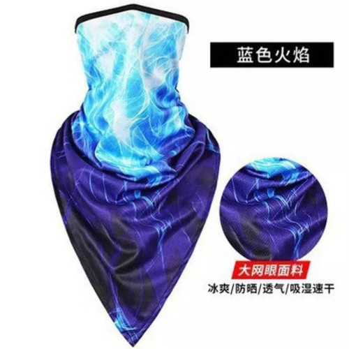 Summer Outdoor Sun Protection Ice Silk Face Towel Cycling Headband Neck Gaiter Bicycle Triangle Bandana Magic Headscarf Mask Cross-border