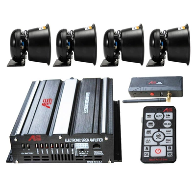 1200W car-mounted wireless alarm Car horn/tweeter - a10e-2-host-unit-a-set-of-12v-round-speakers