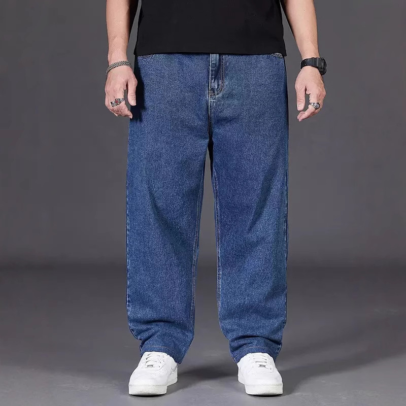 Young and Middle-aged Casual Loose Straight Pants Men's Work Yellow Mud Dirt-resistant Wear-resistant Chunky Small Men's Jeans