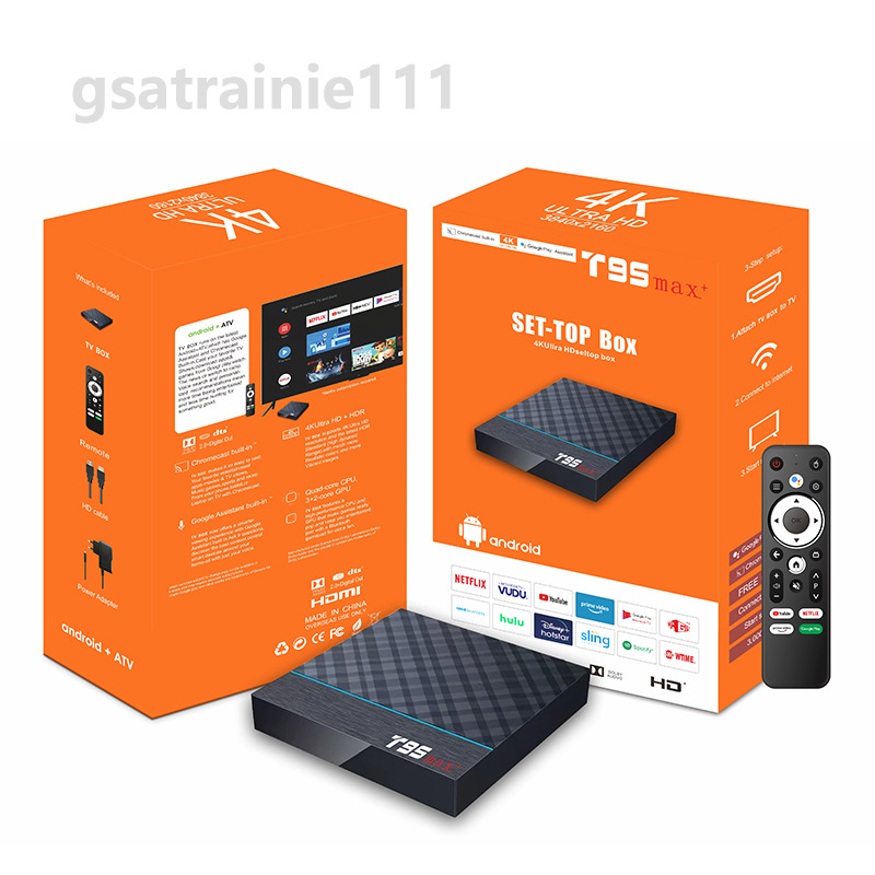 4K New High-Definition T95 Max + Set-Top Box, Android System + Aiv Support, Watching Movies Is so Cool