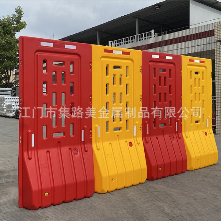 交通道路水马新料隔离三孔水马塑料水马围挡工地施工高水马隔离墩