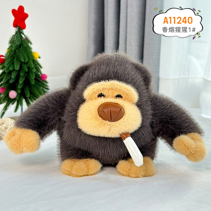 Zoo orangután serie muñeco de peluche simulación transfronteriza pequeño mono máquina de muñecas muñecas al por mayor