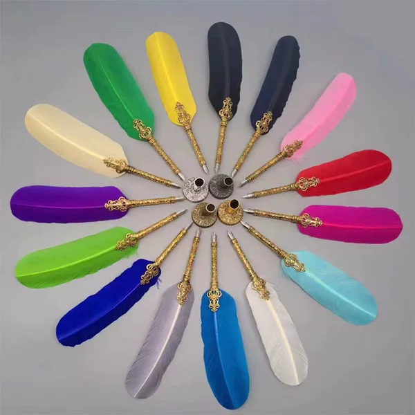 Quill Pen Set Logo Manufacturer Business Gift Dip Pen Teacher's Day Birthday Gift Pen Set Pen