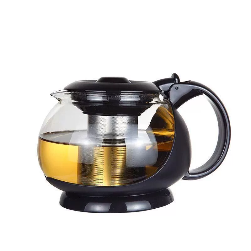 Glass teapot, big filter, flavored tea, red (black) tea