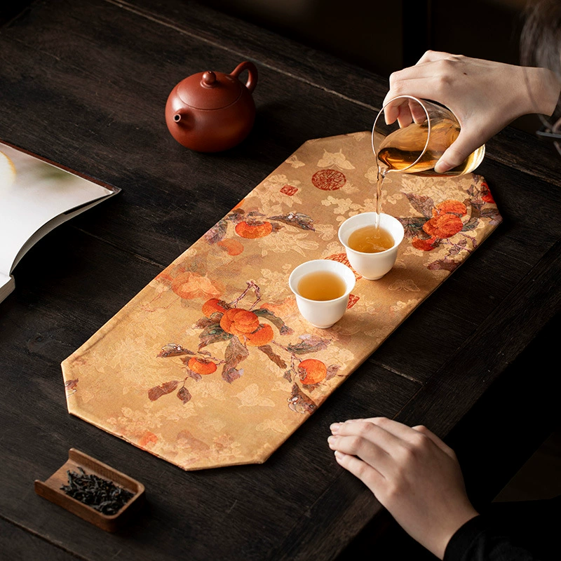 Xiangyunsha водонепроницаемый чайный коврик в китайском стиле, двусторонний коврик из сухой пены, длинный Zen, утолщенный, нескользящий, скатерть для журнального столика, китайский стиль, для домашнего использования