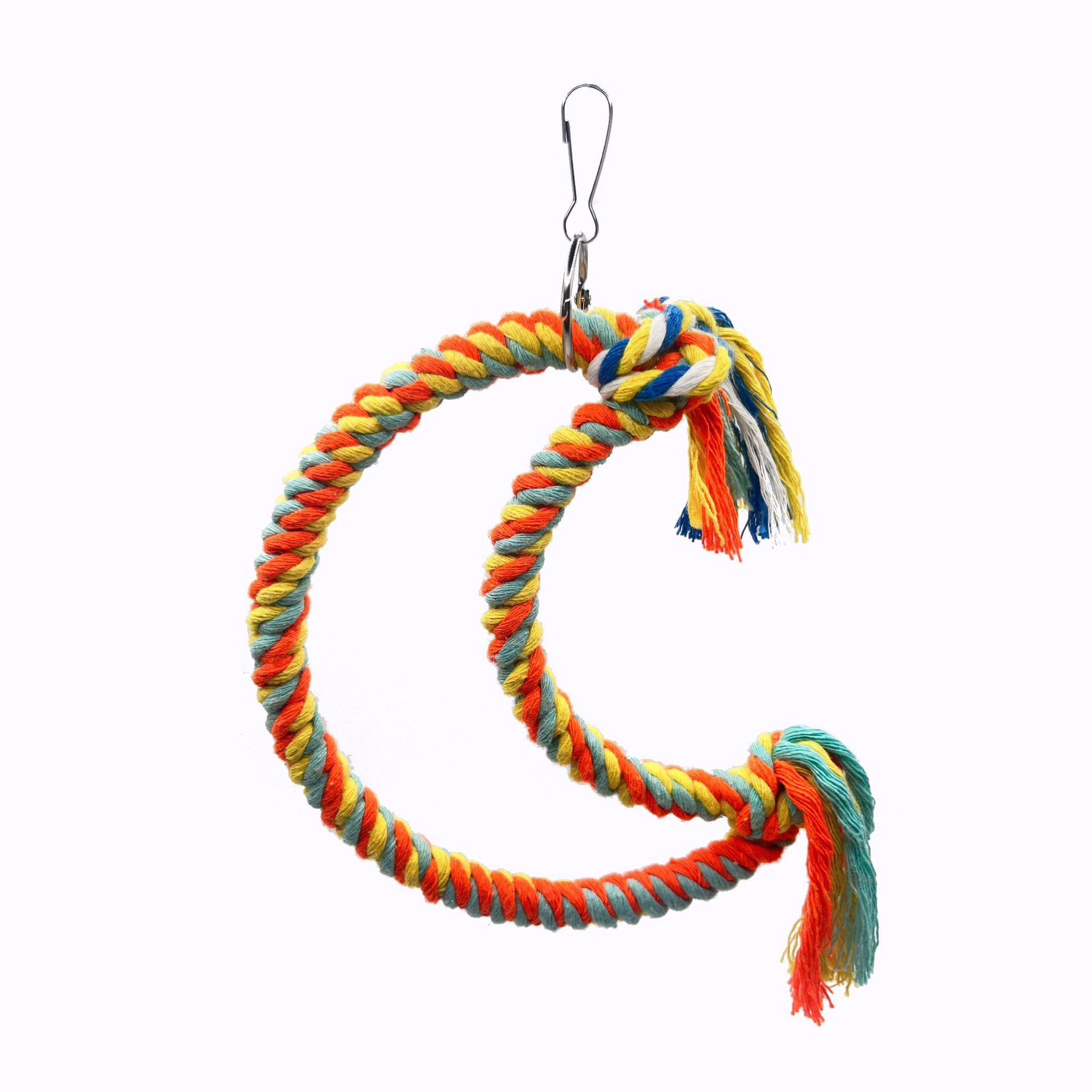 Anillo de cuerda de algodón de columpio creativo de loro Festival de medio otoño juguete de pájaro de la luna piel de tigre peonía Xuanfeng mordiendo juguete de escalada