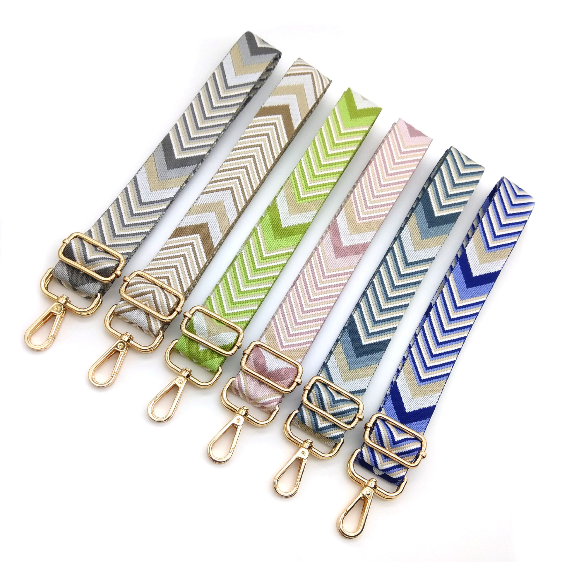 Bolsos de venta directa de fábrica, accesorios para correas de hombro, bolsos de mujer nuevos, cinturones de hombro largos de reducción de carga, cinturones de jacquard de estilo étnico