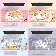 マウスパッド超大型かわいい猫オフィステーブルパッド学生寮コンピュータキーボードパッド女の子厚いマウスパッド