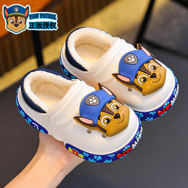 Zapatillas de algodón para niños de invierno, zapatillas de algodón para niños y niñas, zapatillas de algodón para niños impermeables y cálidas.