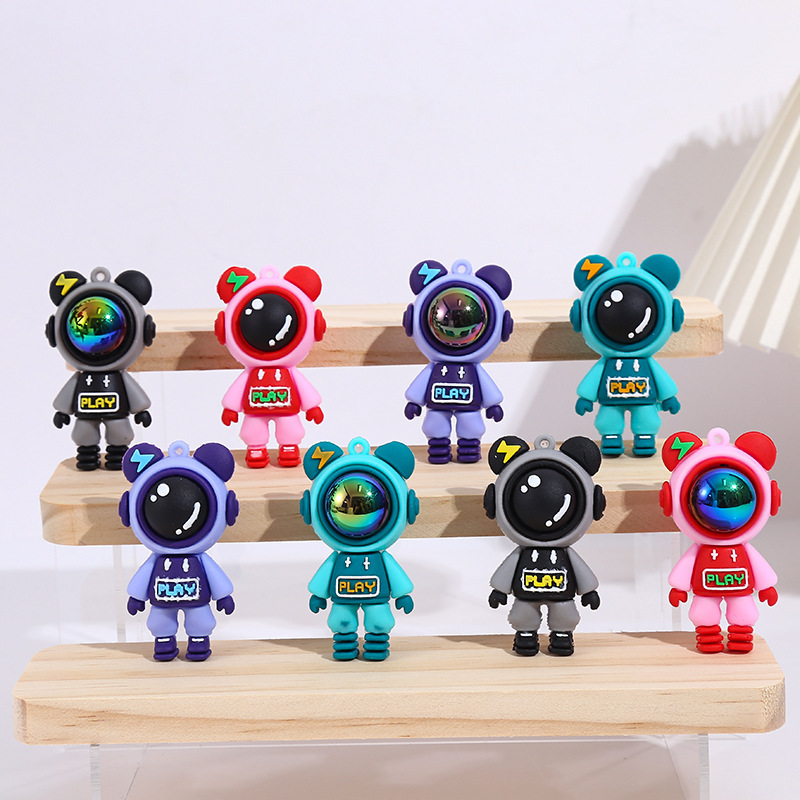 Lightning Bear bolsas de llaves de silicona para automóviles muñecas Lightning conejo adornos adornos