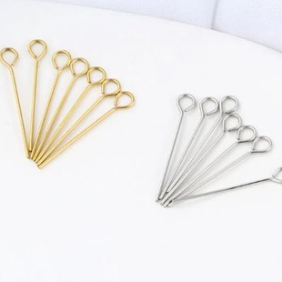 in stock wholesale stainless steel 9 pin beaded pin jewelry pin jewelry connector accessories