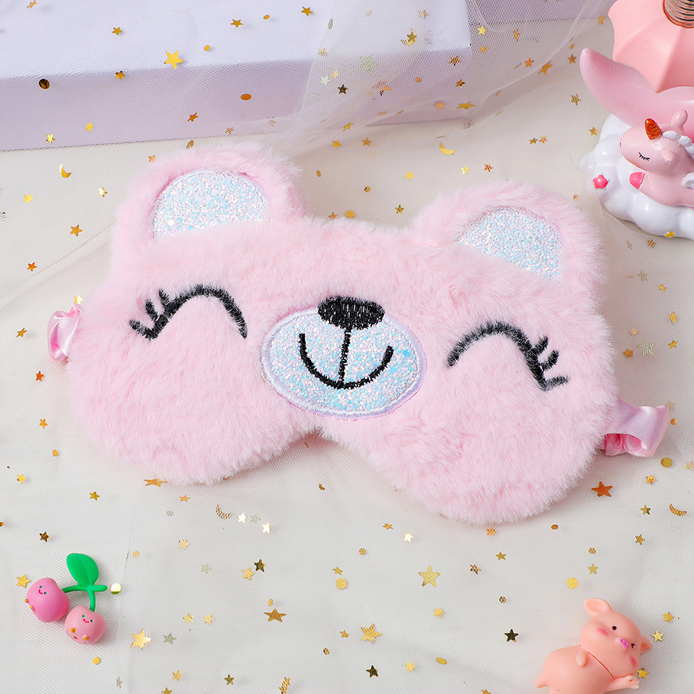 Cute Cat Plush Eye Mask display picture 12