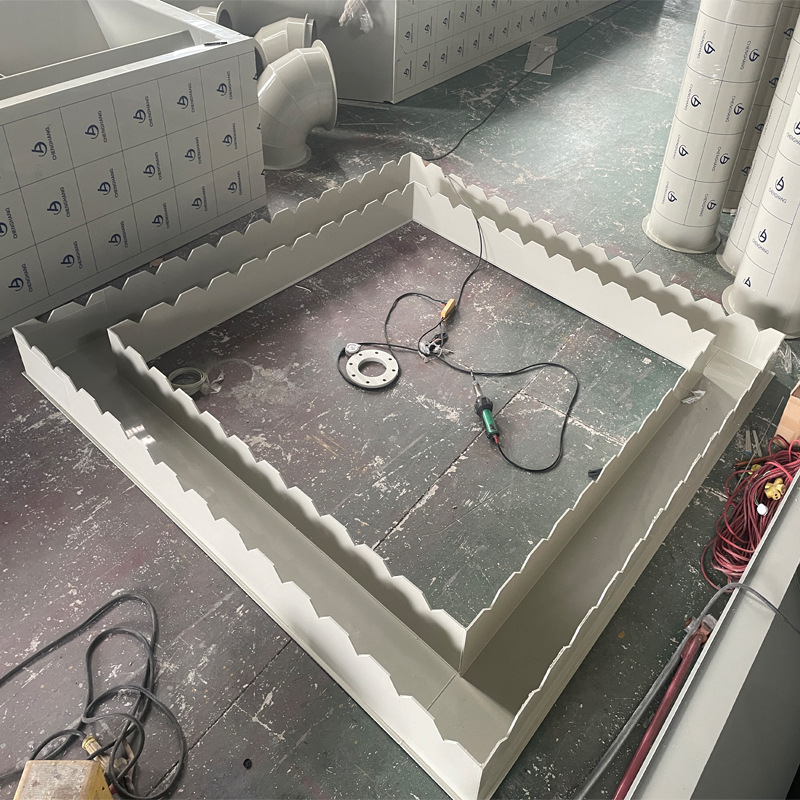 PP/PVC堰板 PP溢流堰PP集水槽宽顶堰实用堰污水处理设备加工制作