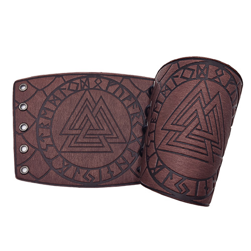 Nordic Viking Odin Rune Embossed Leather Wrist Guard Medieval Retro COSPLAY Accessory Cross-border Amazon