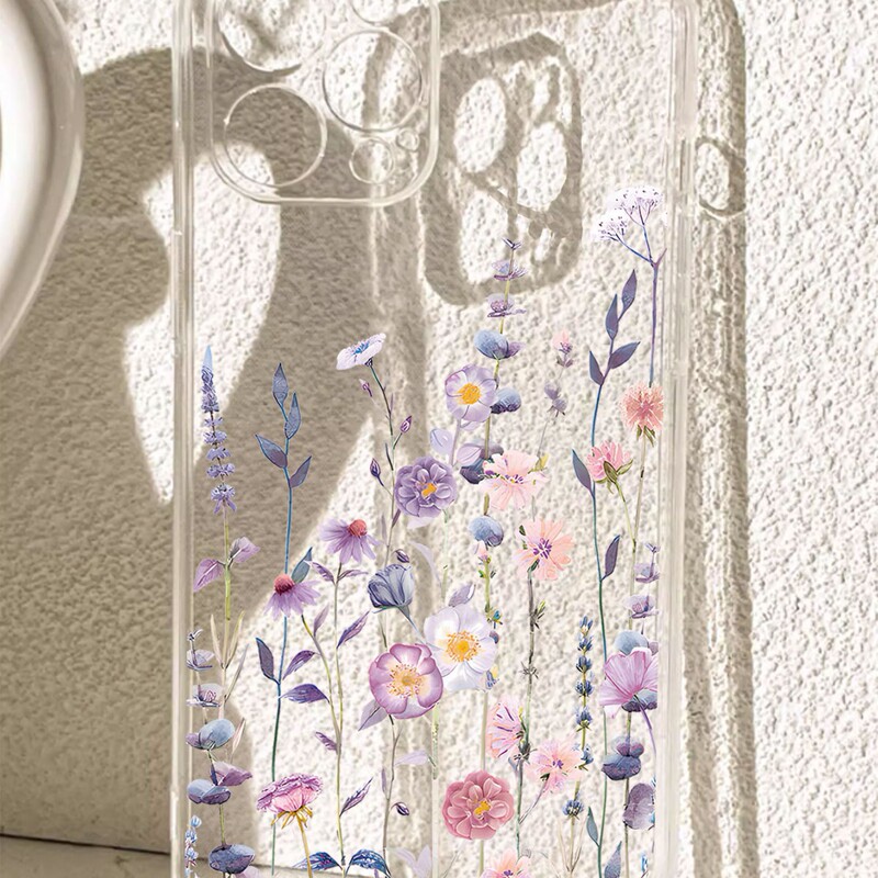 Purple Anti-Drop Transparent Case Suitable for iPhone 14/15/16/17 Series Pro Max Phone Case Protection Purple Anti-Drop Transparent Case Suitable for iPhone 14/15/16/17 Series Pro Max Phone Case Protection