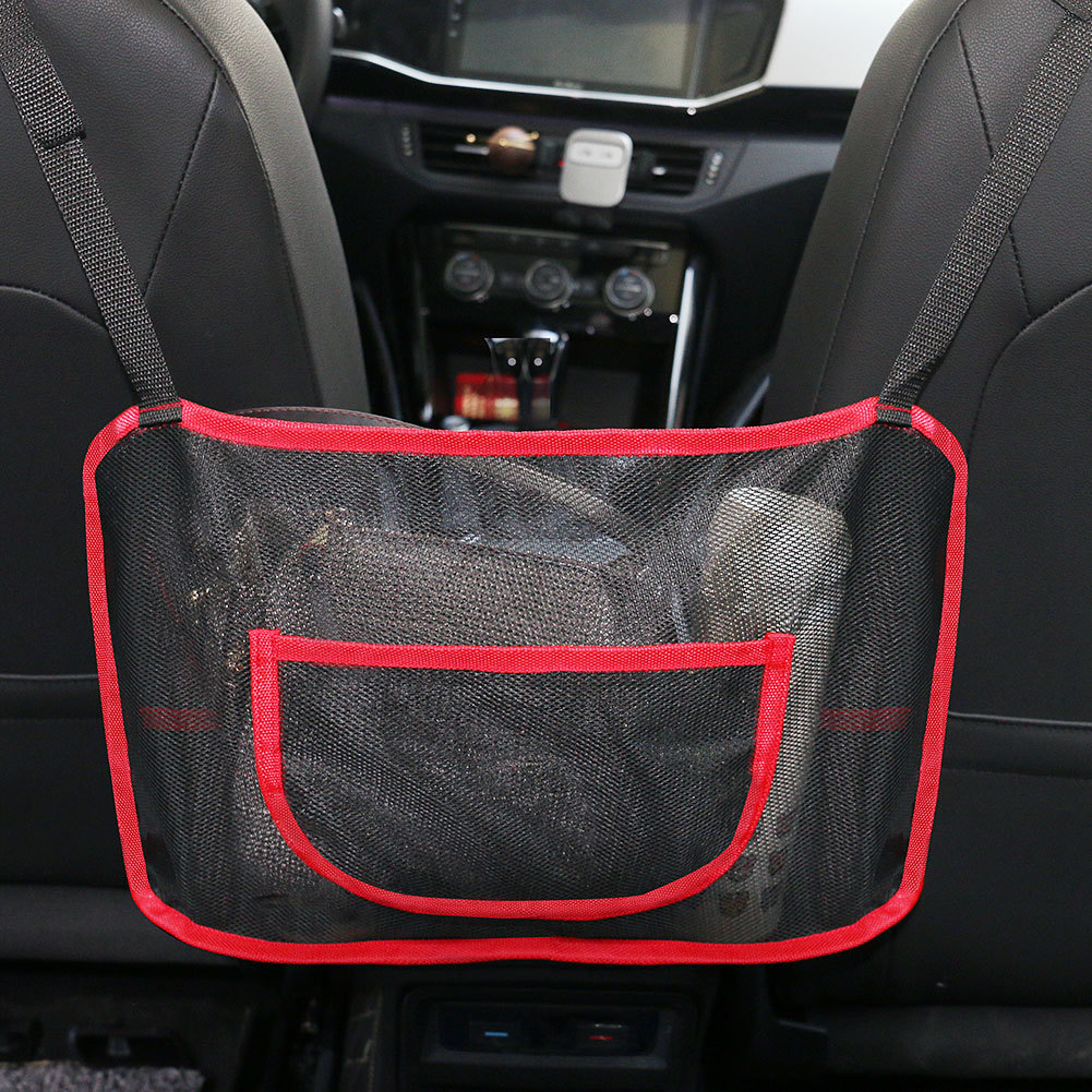 Asiento de coche almacenamiento neto bolsillo bolsa de almacenamiento silla trasera plegable coche almacenamiento colgante bolsa transfronteriza Amazon nuevo caliente