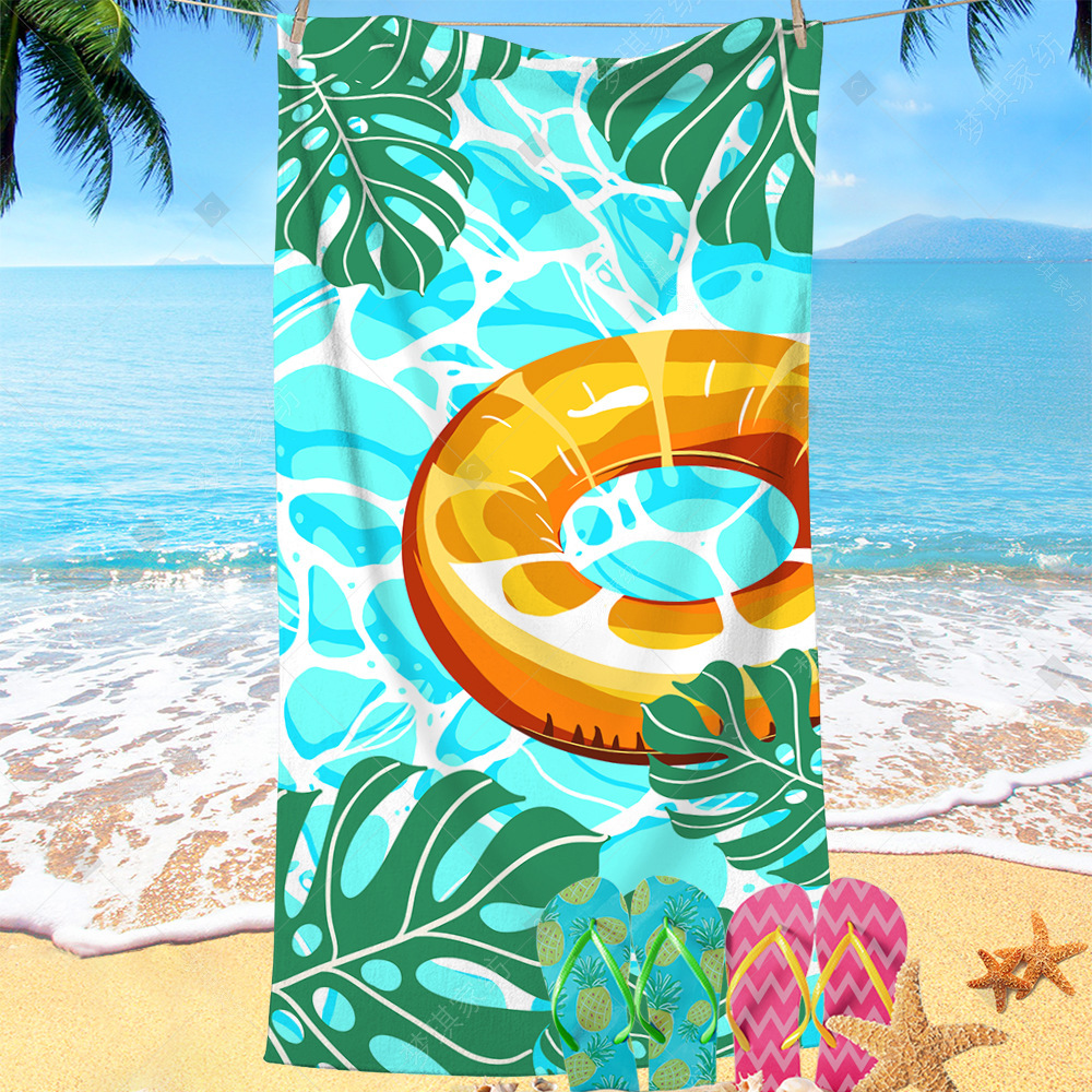 Toalla de playa de microfibra caliente de Amazon Toalla de baño absorbente de mariposa súper grande transfronteriza Towel engrosado