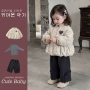 保暖波点甜美风小女孩棉衣