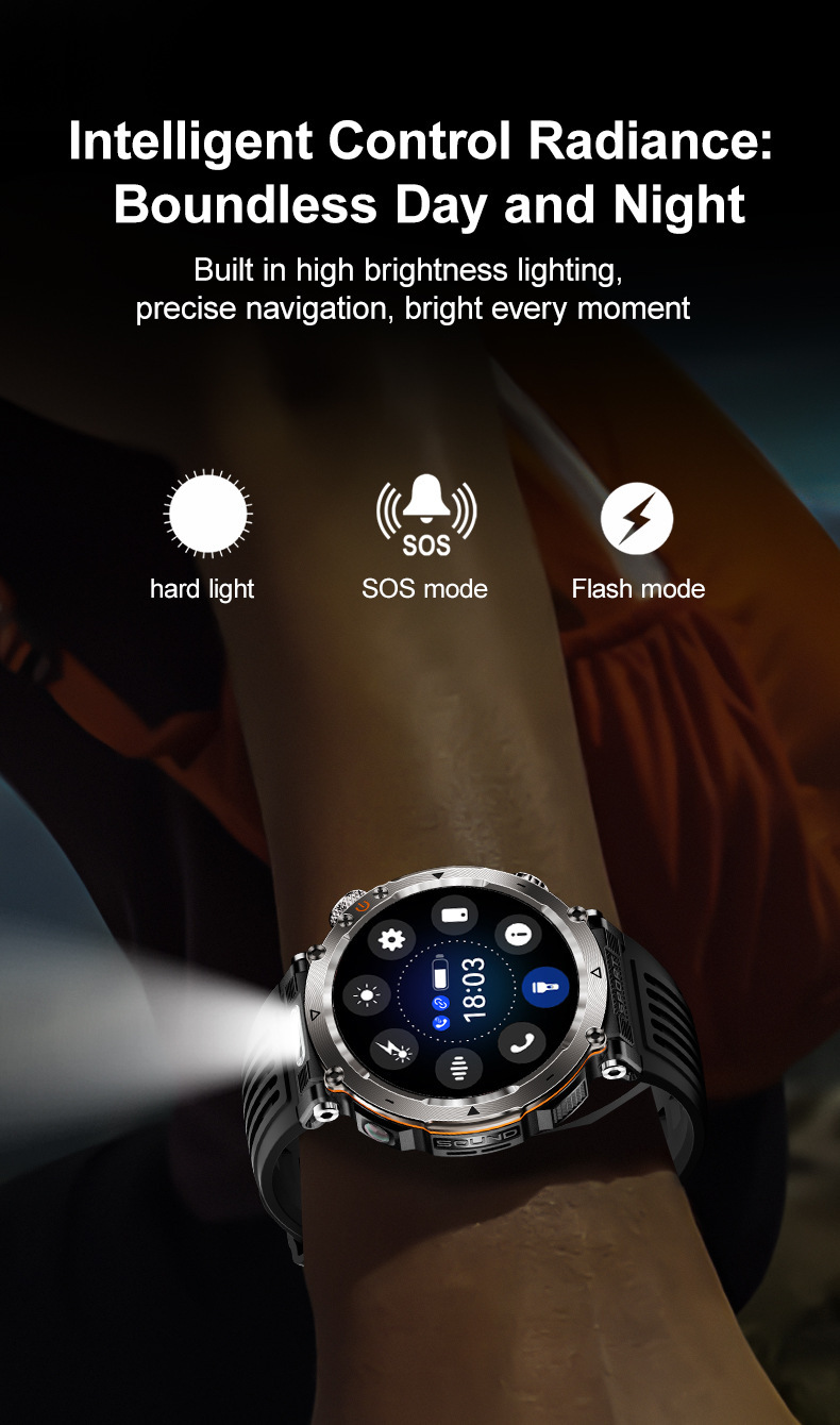 Smartwatch nuovo prodotto per sport all'aria aperta, impermeabile, chiamate Bluetooth, ampio schermo da 1,7", indicatore di frequenza cardiaca e saturazione di ossigeno nel sangue, luce LED._voghion.com