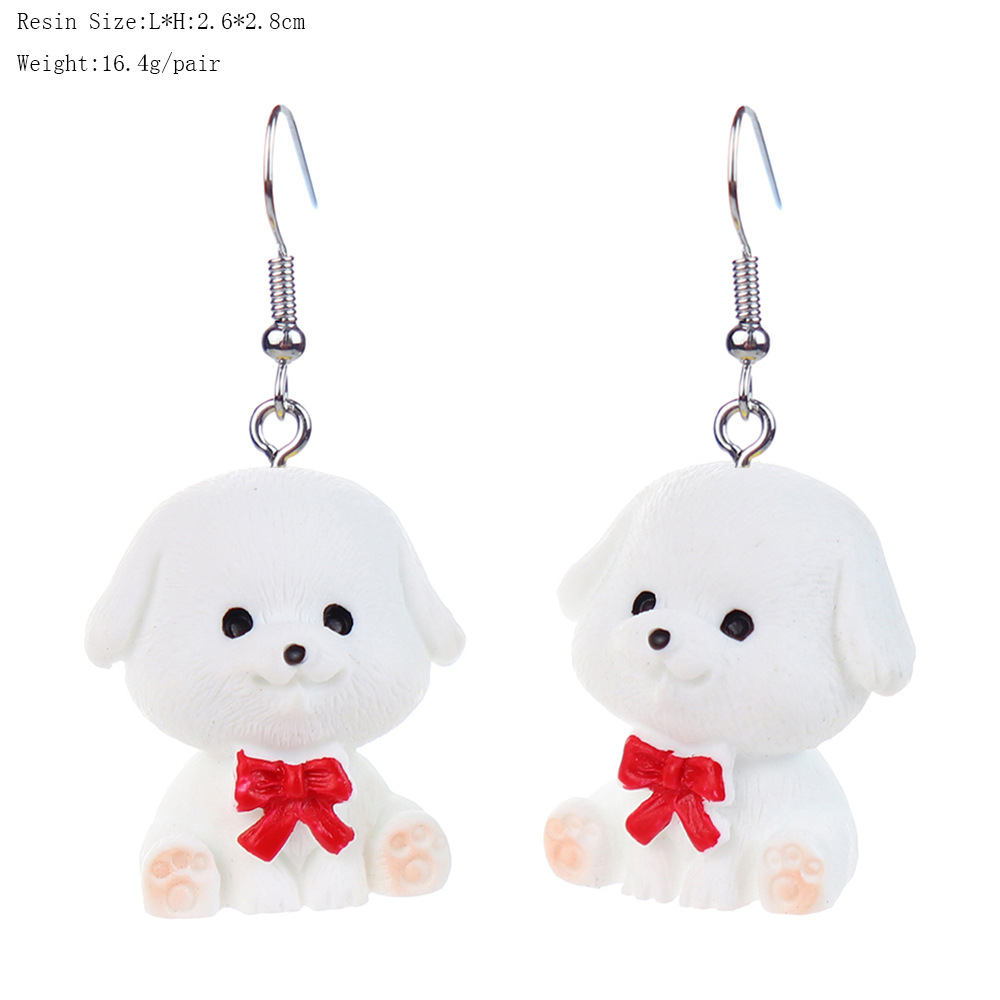Cartoon Style Dog Plastic Resin Women's Drop Earrings display picture 4