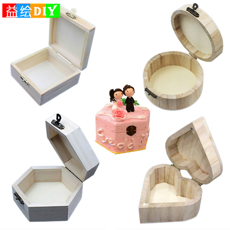 Los niños de madera hecha a mano DIY caja joyería creativa Ventas Directas la fábrica Infantil Educación Temprana juguetes educativos Venta caliente