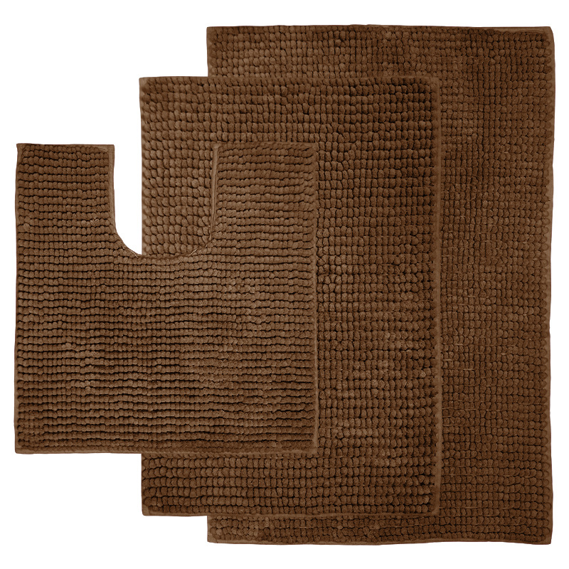 Transfronterizos dedicados al baño inodoro esterilla de piso de tres piezas conjunto de esterilla antideslizante de puerta de inodoro doméstico esterilla de absorción de agua