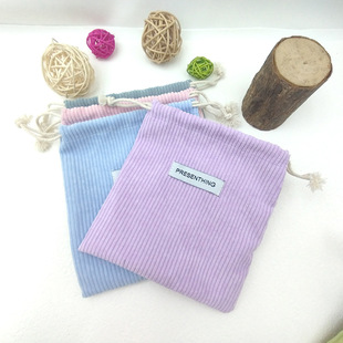 Manufacturer Customized Corduroy Drawstring Drawstring Bag Sachet Aromatherapy Jewelry Jewelry Cosmetics Sample Storage