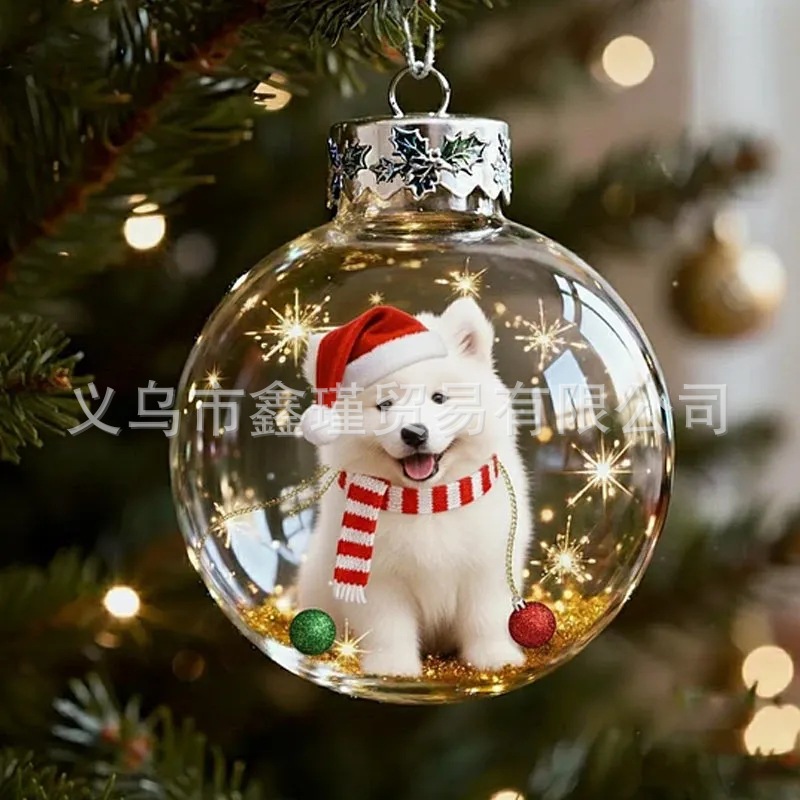 Nuevo árbol de Navidad acrílico colgante de decoración Nature 's Birds Crystal Glass O