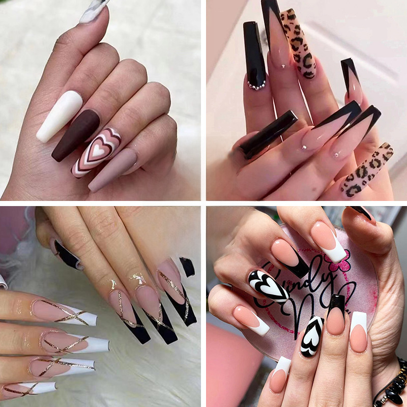 Finished nail piece cross-border fake nails European and American nail piece foreign trade nail patch wholesale press on nails