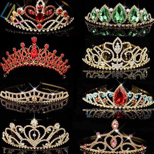 Queen Princess Crown Women Girl Gold Tiara HairŮ����ɫ�^�