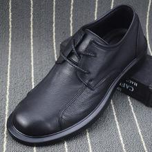 外贸皮鞋男士春季百搭系带软面真皮男鞋商务休闲潮流头层牛皮男鞋