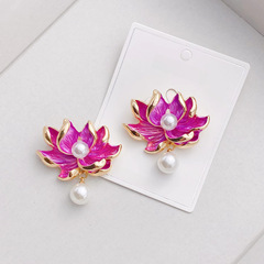 中國風荷花胸針女高檔精緻旗袍配飾漢服粉色蓮花胸花百搭別針國潮