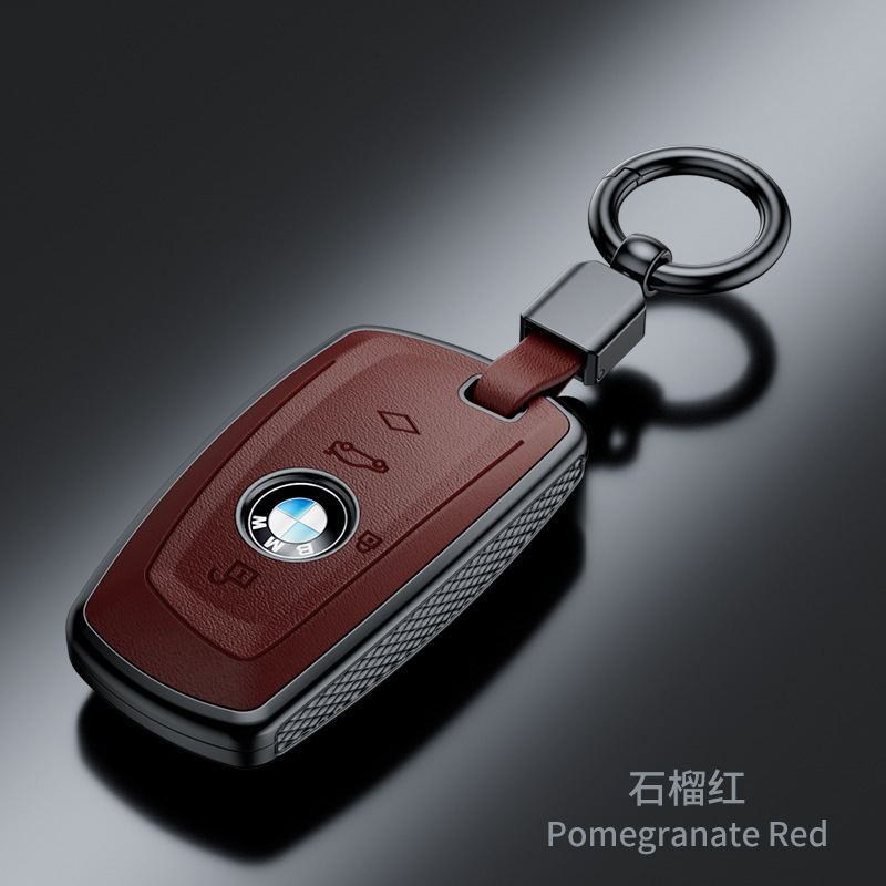 Suitable for New Bmw Key Cover X1/x2/x3/320li/5 Series/3 Series/7 Series/525li Nappa Pattern Fashion Case