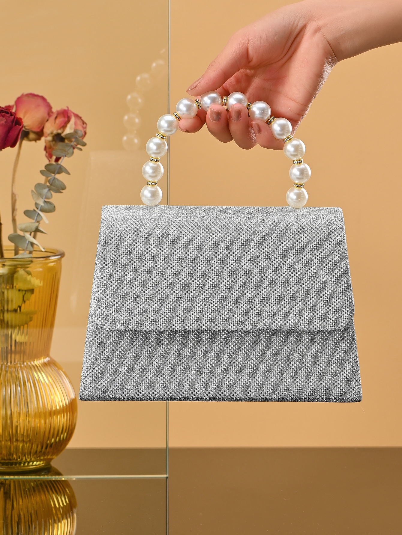 Beaded Square Evening Handbag For Ladies - Elegant Party Accessory_voghion.com