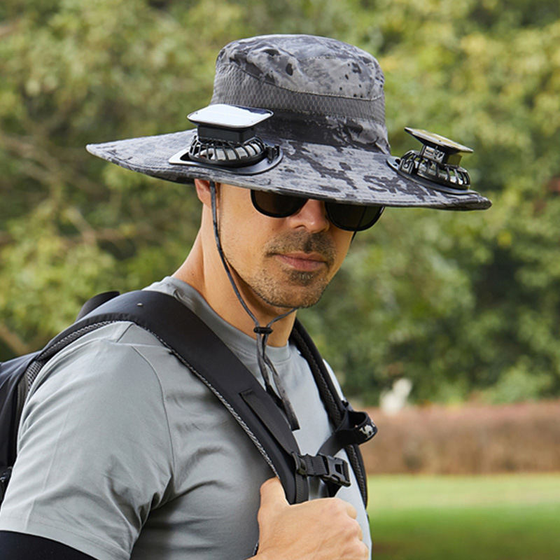 Men's travel quick dry sun hat charging for camping for hiking…