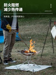 Outdoor Camping Fireproof Cloth Picnic Barbecue Insulation Mat High Temperature Resistant Fire Blanket Fiberglass Flame Retardant Cloth