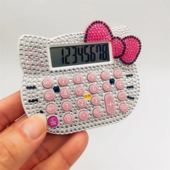 Creative butterfly bow cat head with diamonds, portable and cute, diamond mini, South Korean style, cross-border cartoon computer